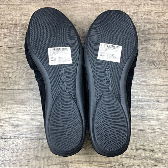 Clarks “Gracelin Jonas” Black Velvet Suede Bow Flats 6.5M - Picture 6 of 7